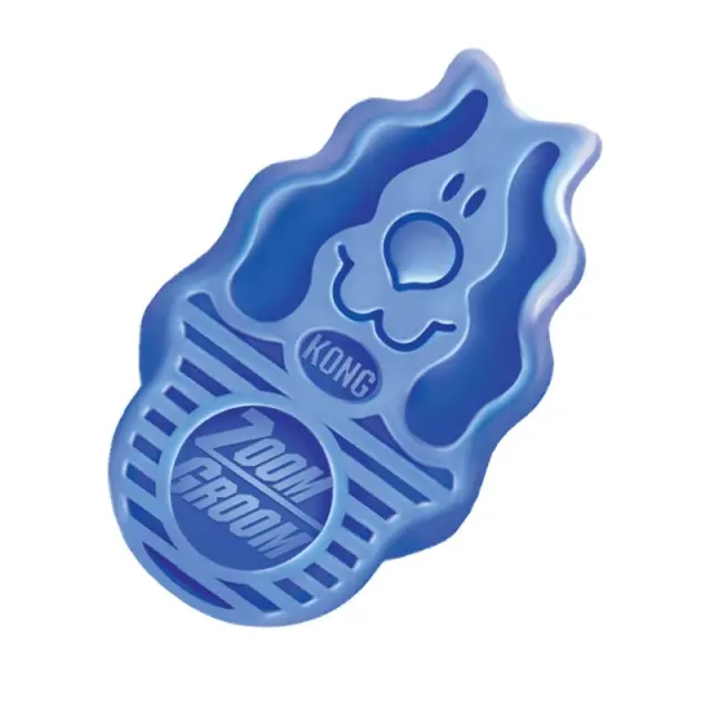 Kong Zoomgroom Onesize Βούρτσα Σκύλου Μπλε 10.2x16.8x3.8cm