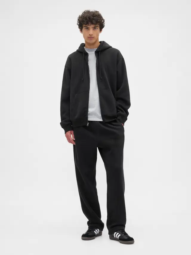 Ανδρικό Παντελόνι Φόρμας Vintage Soft Ίσιας Γραμμής black