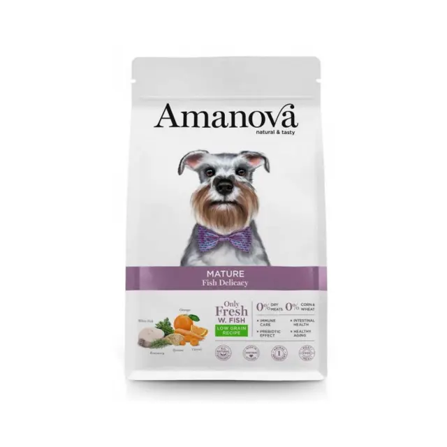 Amanova Mature Fish Delicacy για Ηλικιωμένους Σκύλους με Λευκά Ψάρια 2kg