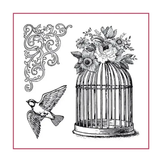 Σφραγίδα HD, Stamperia, 10x10cm, Cage