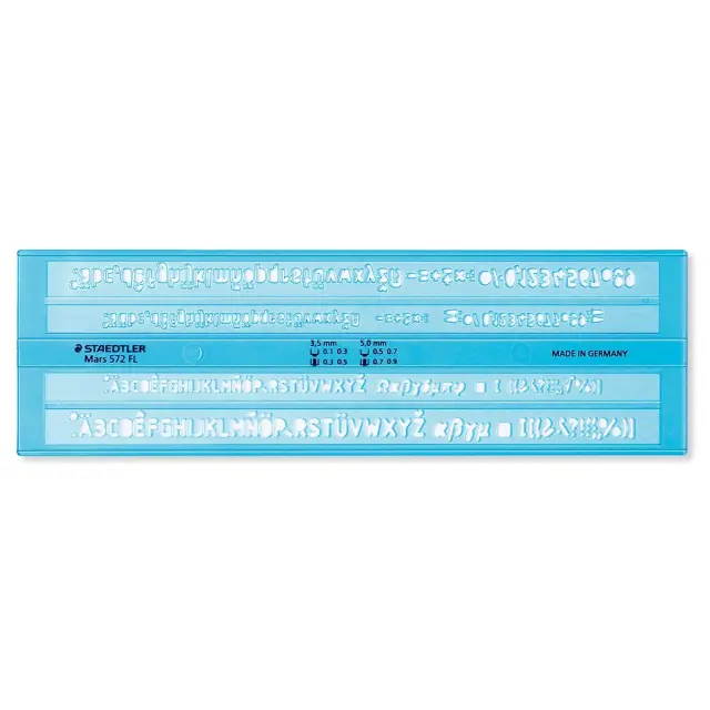 Staedtler Στένσιλ Γραμμάτων (Ύψος 3.5 + 5mm)