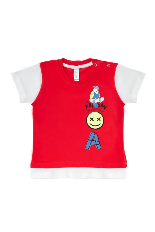 T-Shirt Baby On Friday Κόκκινο