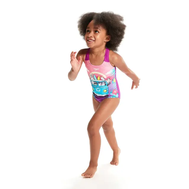 Speedo Girl's Digital Printed Swimsuit Μωβ 80797015162 (Speedo) - 98 3