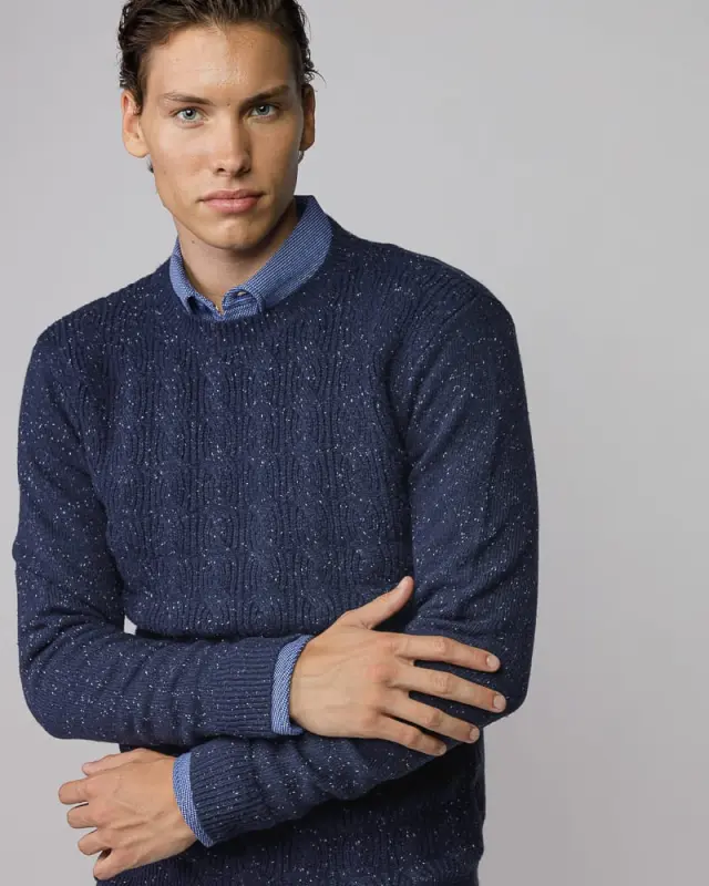 Devergo Ανδρικό Πλεκτό 6035 – Blue - XL 3