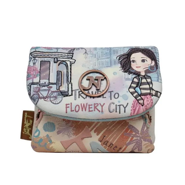 Πορτοφόλι Με Καπάκι Janet Flowery City 11x4x10εκ/ S25JW-011A (Janet)