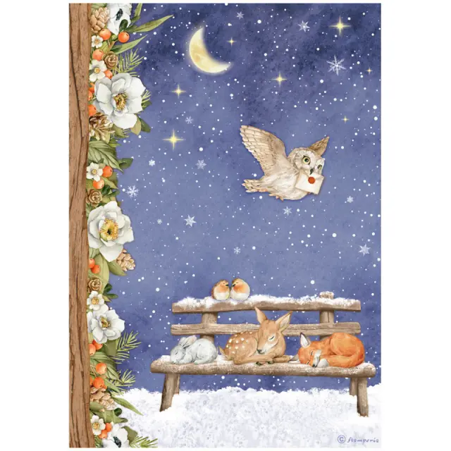 Ριζόχαρτο decoupage χριστουγεννιάτικο Stamperia 21x29cm, Winter Valley, Sweet night