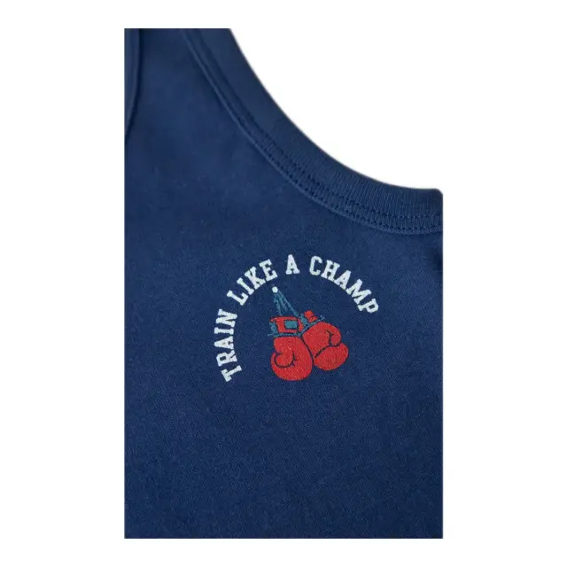 Minerva Παιδικό Φανελάκι Αγόρι Αμάνικο Boxing, Χρώμα Μπλε Indigo 2
