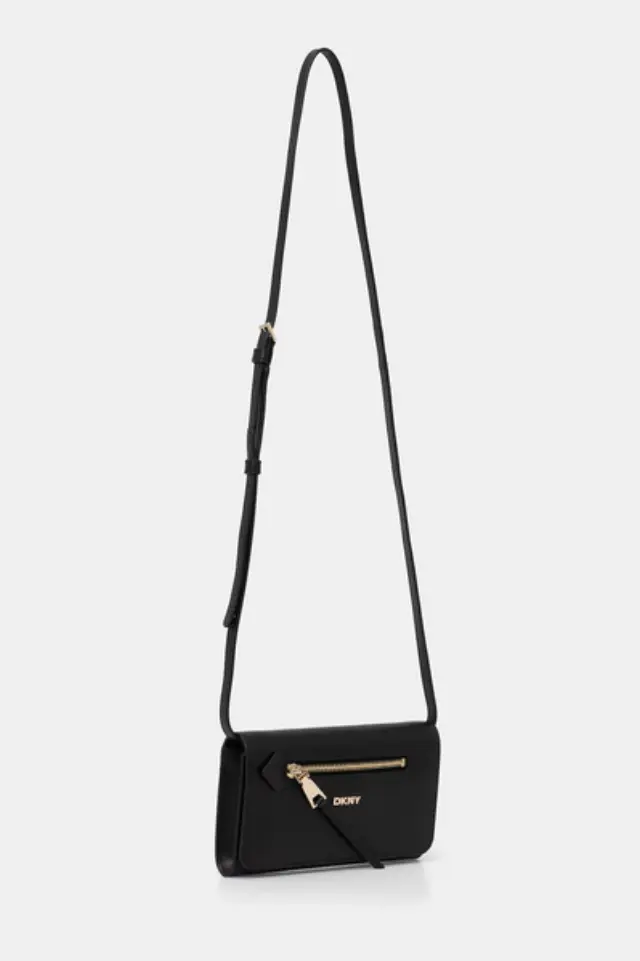Γυναικεία Δερμάτινη Τσάντα Χιαστί DKNY Bryant R52E3K47-BGD Μαύρη Μαύρο - One Size 2