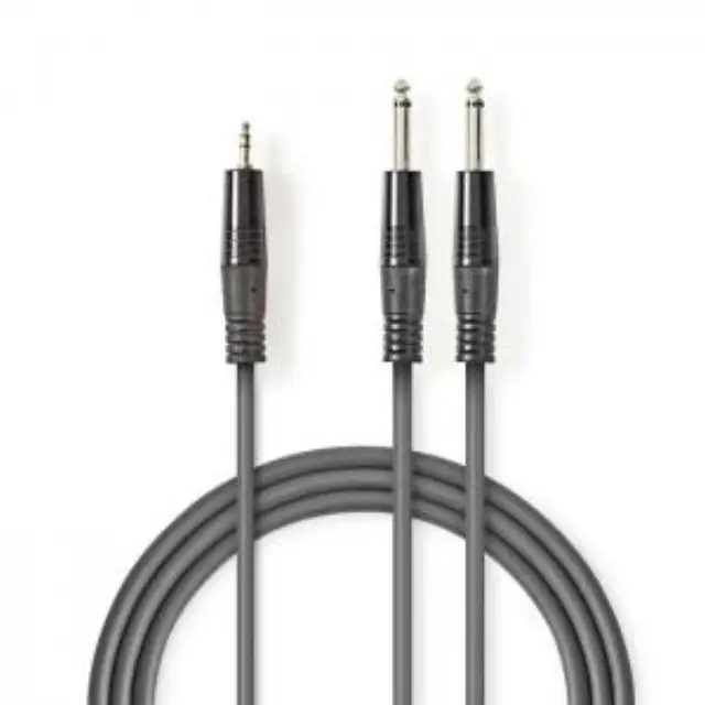 Kαλώδιο ήχου 2 x 6.35 mm αρσ.- 3.5 mm αρσ., 1.50m. 3