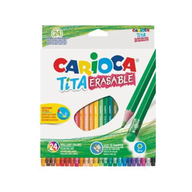 Carioca Ξυλομπογιές Tita Erasable 24 χρώματα (42938)