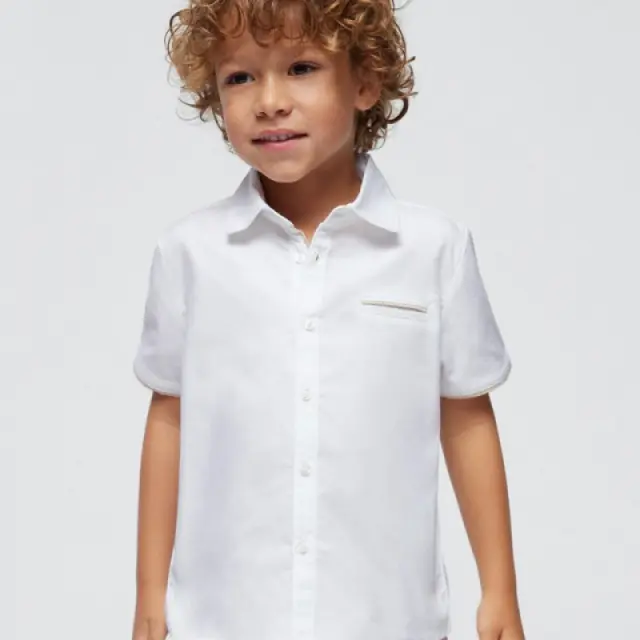 Baby 6 μηνών έως 4 ετών Πουκάμισο αντίθεση Better Cotton λευκό