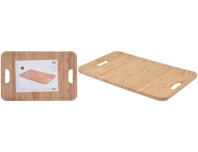 Δίσκος Σερβιρίσματος Excellent Houseware από Ξύλο Bamboo, με λαβές και διαστάσεις 43x28x1.8cm 784230360