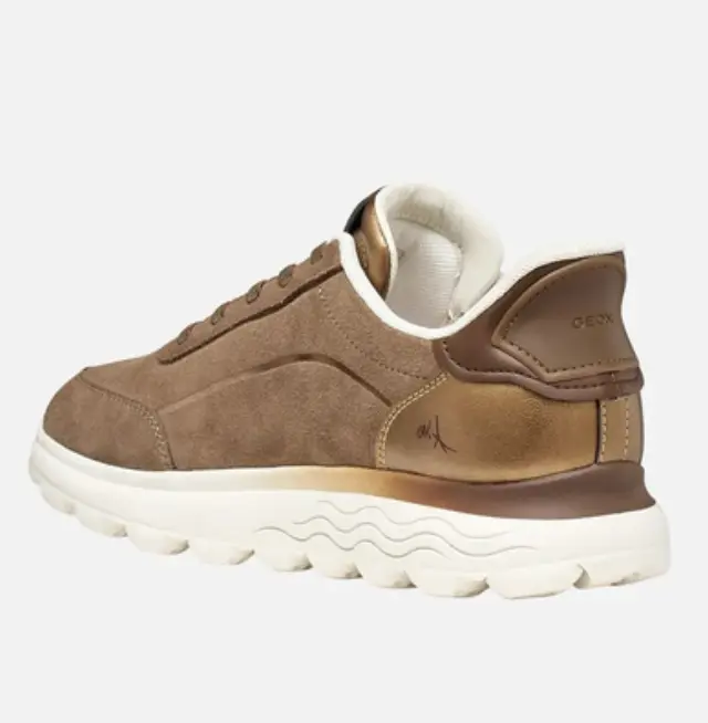 Γυναικεία Ανατομικά Δερμάτινα Sneakers Geox Spherica D657MA-022NF-C6029 Taupe Πούρο - 37 3