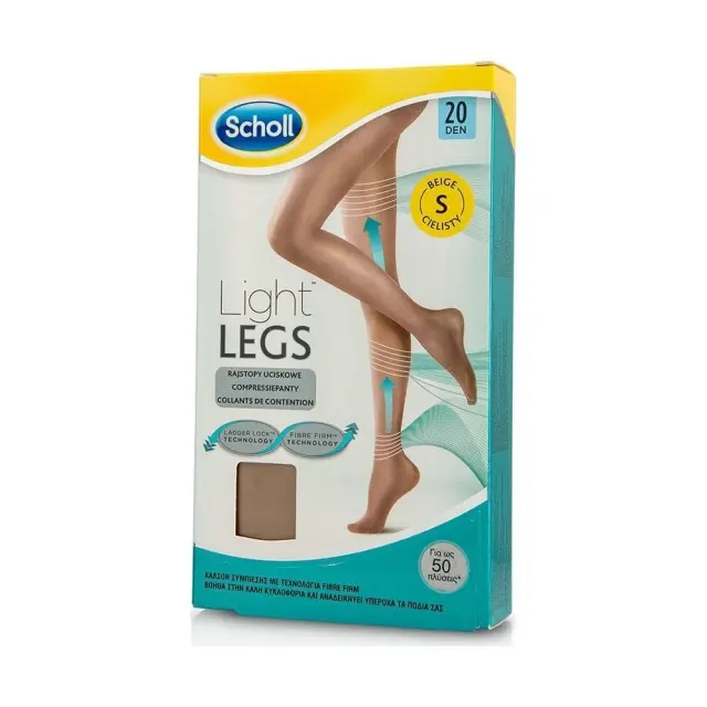 Scholl Light Legs Καλσόν Διαβαθμισμένης Συμπίεσης 20 DEN Μέγεθος XL, Μπεζ