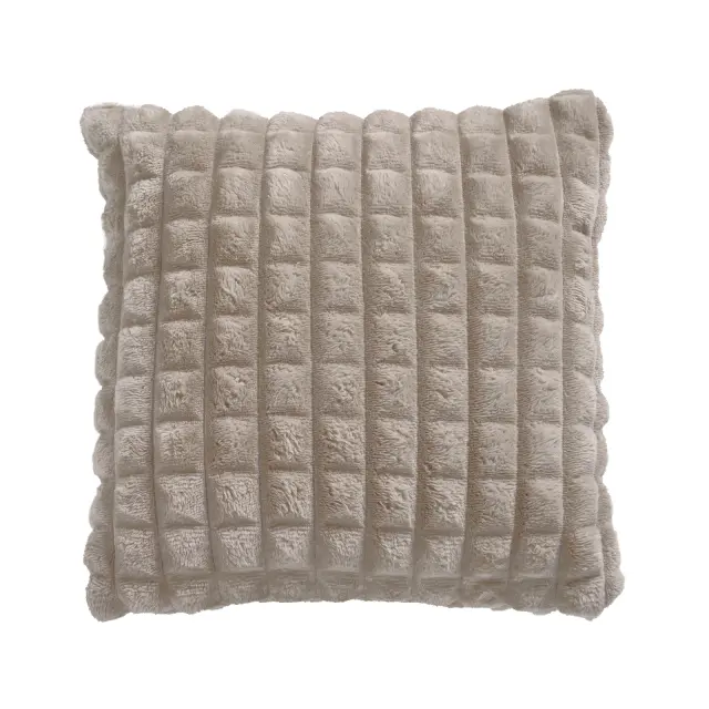 Διακοσμητική Μαξιλαροθήκη 40x40 Fleece Das Home 1387 Taupe 100% Πολυέστερ