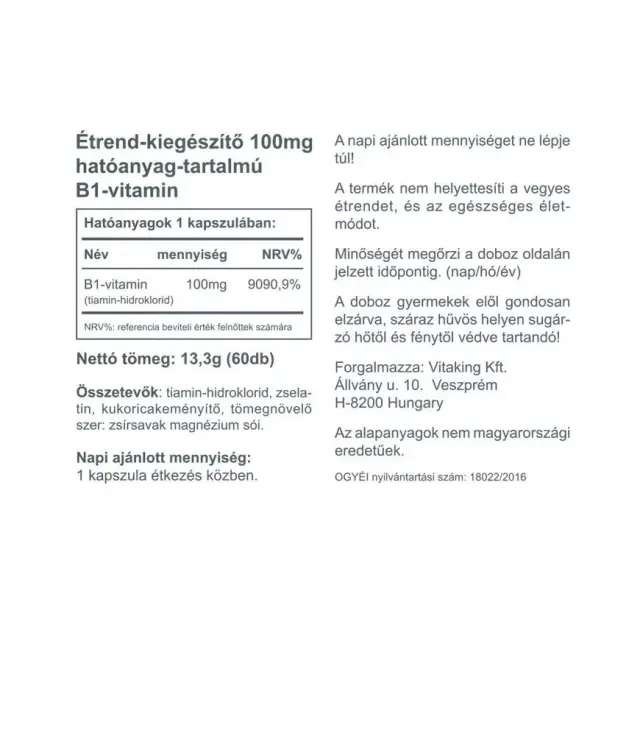 Vitaking Vitamin-B1 100 mg 2