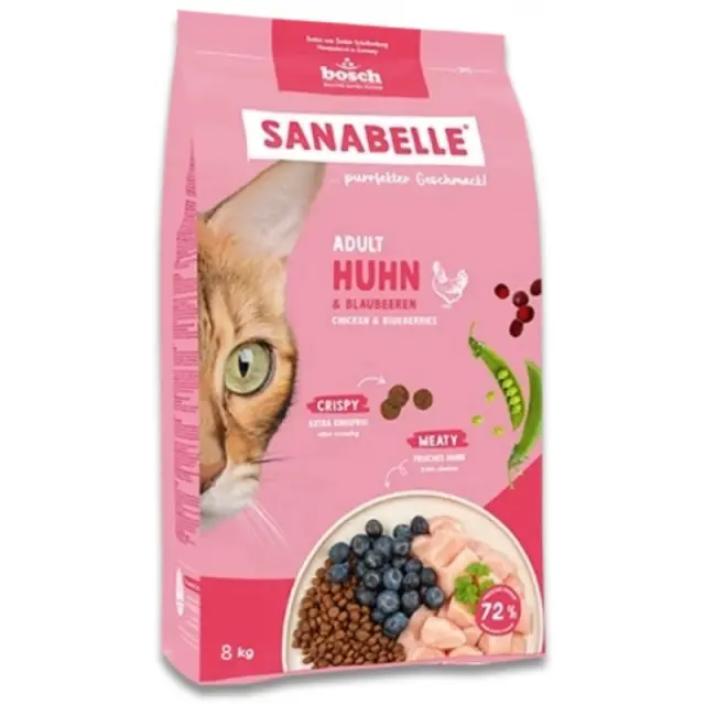 Sanabelle Low Grain Cat Adult με Φρέσκα Πουλερικά 8Kg Μονόχρωμο