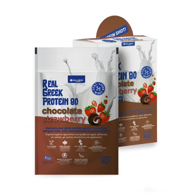 Protein Shot Box: Shot Πρωτεΐνης με γεύση Σοκολάτα & Φράουλα – 10 τμχ 3