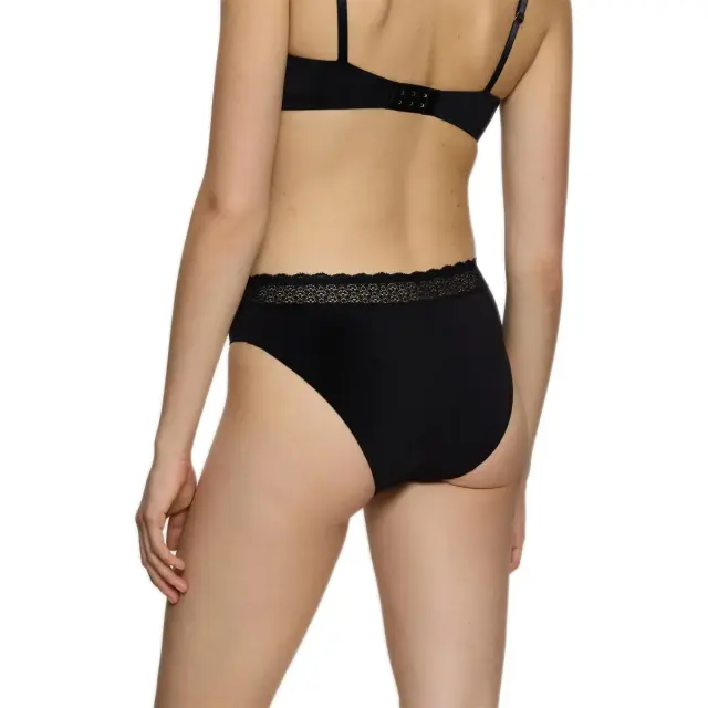 Triumph Γυναικείο Σλιπ Slip Feel of Modal Midi, Χρώμα Μαύρο 2