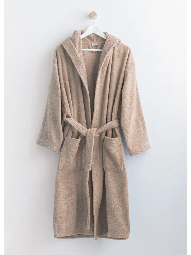 Μπουρνούζι Με Κουκούλα Bathrobe Collection Classic Beige L Palamaiki