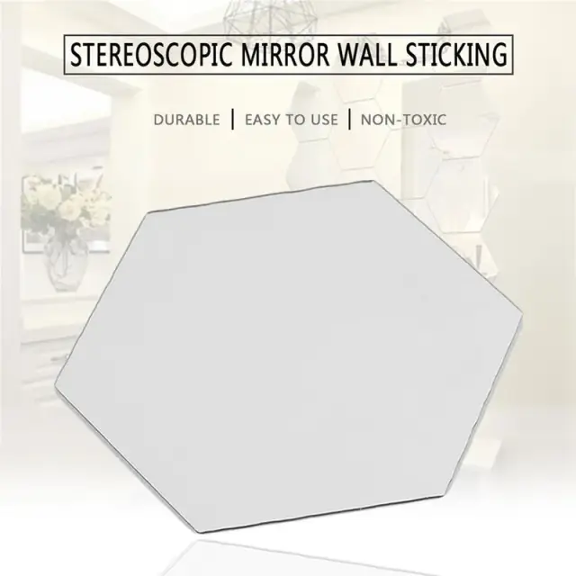 Αυτοκόλλητος επιτοίχιος καθρέφτης 6τμχ – Soft mirror sticker 2