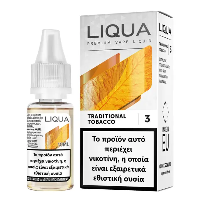 Liqua Traditional Tobacco 3mg 10ml Υγρό Αναπλήρωσης