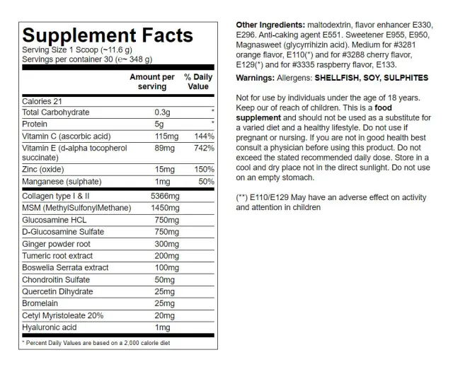 Universal Nutrition Animal Flex Powder Blue Raspberry, 30 Servings 2