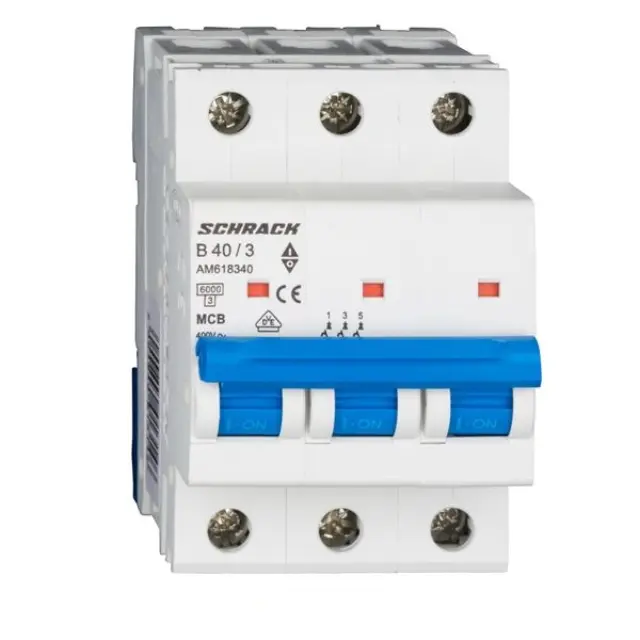Miniature Circuit Breaker (MCB) AMPARO 6kA, B 40A, 3-pole