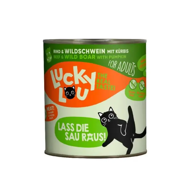 Lucky Lou LifeStage Adult Βοδινό & Αγριογούρουνο (με Κολοκύθα) 800gr