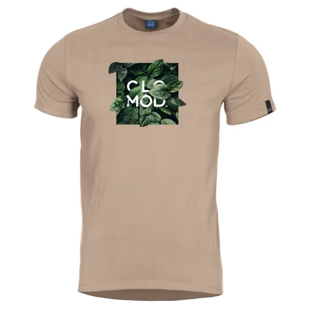 Pentagon Clomod "Leaves" T-Shirt-Μπλουζάκι Μακό για Τακτική και Καθημερινή Χρήση - 04-Μπεζ-Khaki