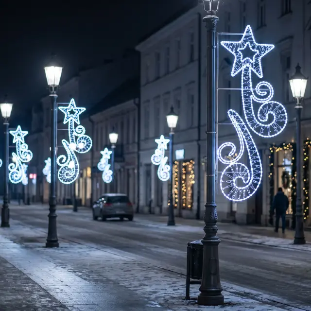 ΕΠΙΣΤΗΛΟ XMAS ΜΟΤΙΒΟ ΜΠΛΕ ΑΣΤΕΡΙ ΜΕ 2 ΚΟΡΔΕΛΕΣ 150LED ΘΕΡΜΟ ΣΤΑΘ.14m ΜΟΝΟΚΑΝΑΛΟΣ 1,5m IP65 / XPOLESTAR189 2