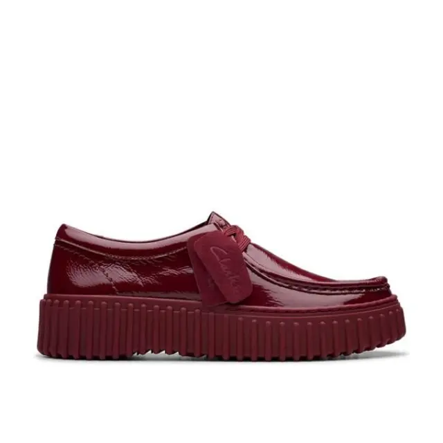 Clarks Torhill Bee Burgundy Pat Burgundy Patent - 39 2