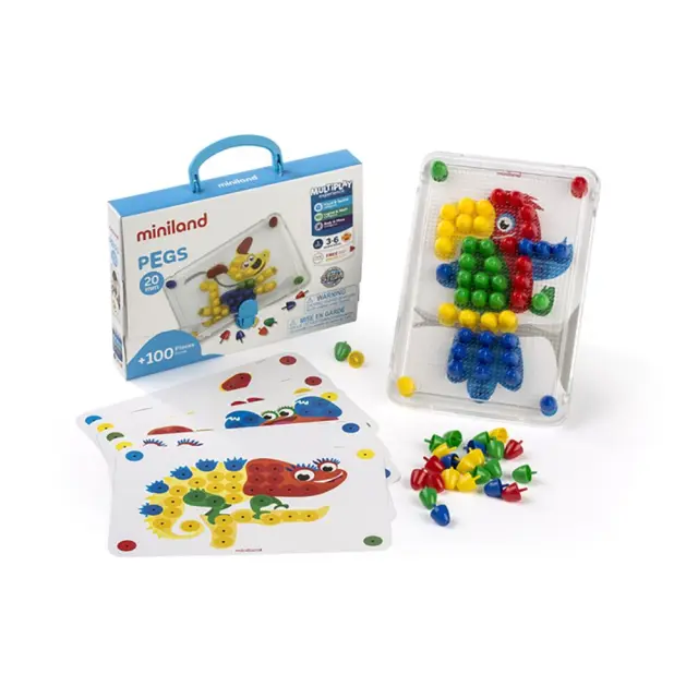MINILAND ΠΑΙΧΝΙΔΙ ΔΡΑΣΤΗΡΙΟΤΗΤΩΝ PEGS 100 ΤΜΧ PRIMARY COLOURS