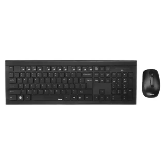Hama Multimedia Σετ Πληκτρολόγιο/Ποντίκι Cortino Wireless US-Layout Black (U8182664)