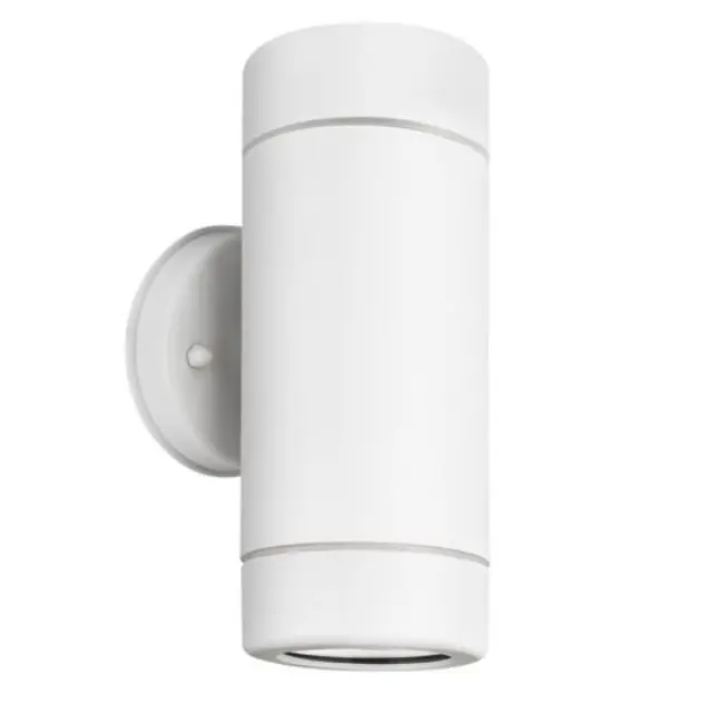 ΣΠΟΤ ΤΟΙΧΟΥ 2 ΔΕΣΜΕΩΝ ΛΕΥΚΟ ΣΥΜΒΑΤΙΚΟ 2xGU10 & LED 3W IP65 60x80x170mm / SL7031W
