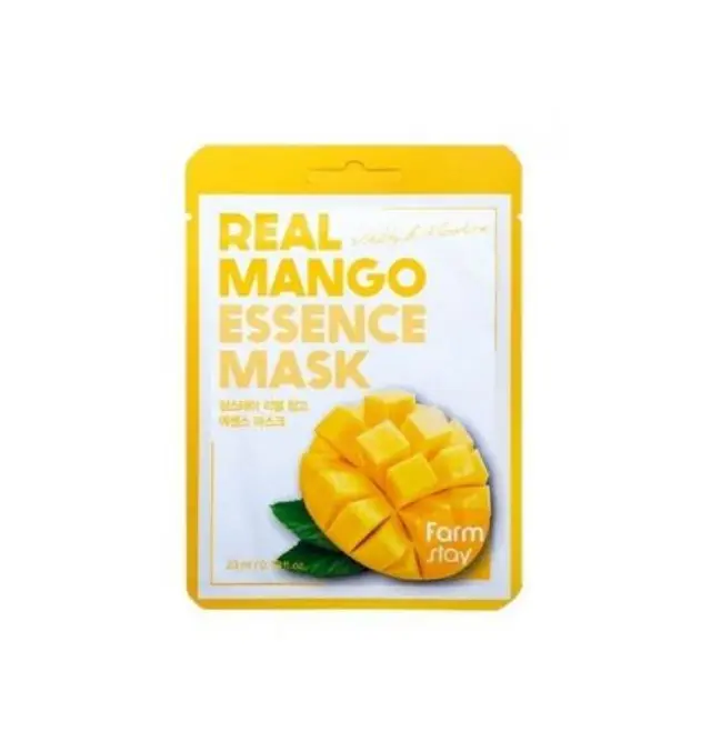 Farmstay Real Mango Essence Mask Μάσκα Προσώπου με Μανγκο για Λάμψη και Ενυδάτωση, 1τμχ