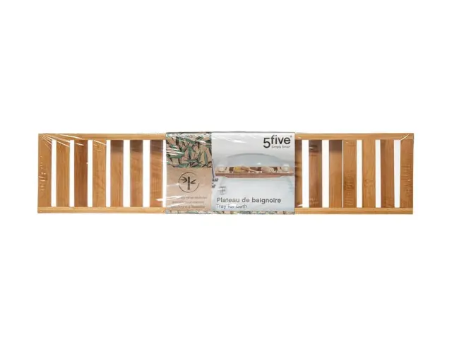Ράφι 5five για τη μπανιέρα, με διαστάσεις 70x15x4.5cm - Ξύλο Μπαμπού - Απόχρωση Ξύλου 155987 2