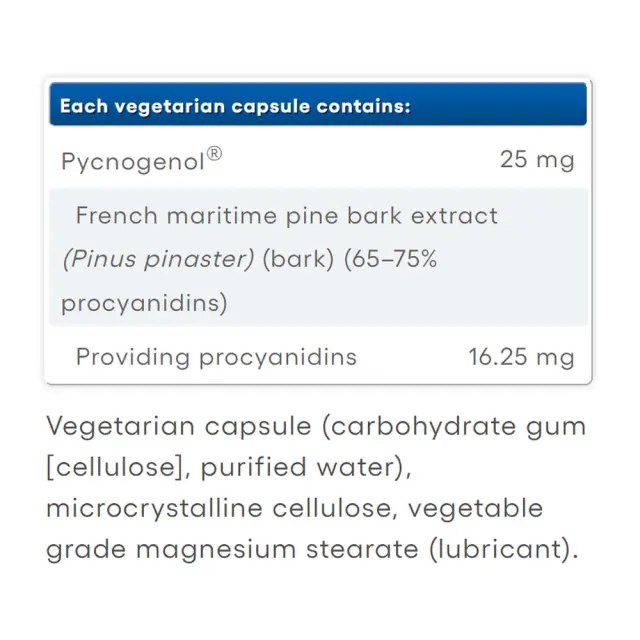 Natural Factors Pycnogenol 25 mg Pine Bark Extract 2