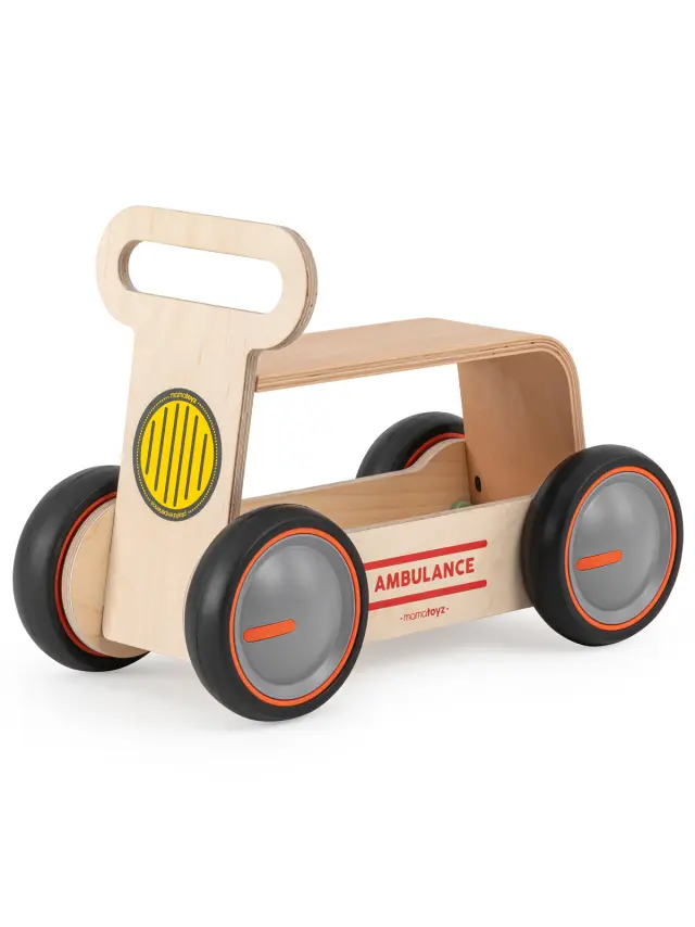 Mamatoyz - Περπατούρα DriveMe Wood Ambulance - 8683723300330