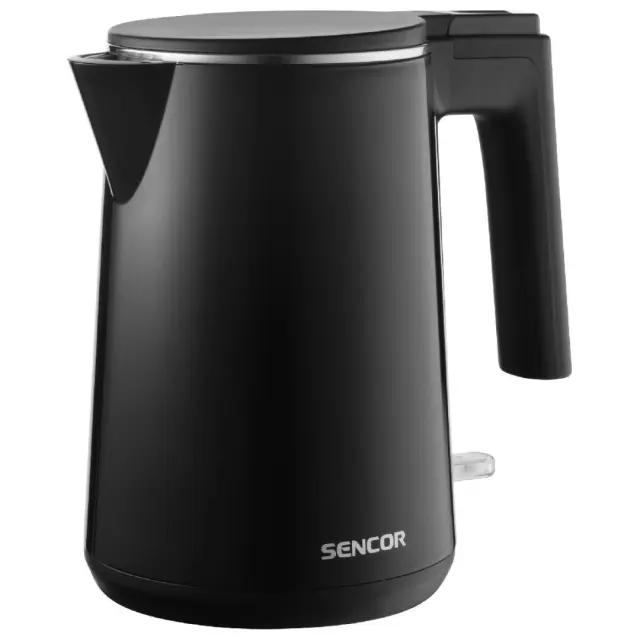 Βραστήρας Sencor SWK 0156BK 1lt 1500W με Αφαιρούμενο Πλενόμενο Φίλτρο Εσωτερική Ένδειξη Στάθμης και Πλαστικό Σώμα Μαύρος