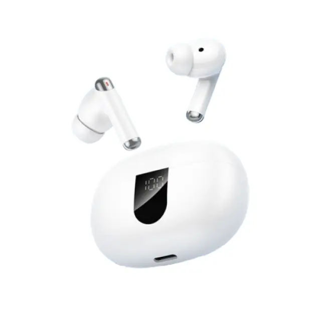 Wireless Hands Free Hoco EQ27 Fun ANC+ENC v5.4 300mAh 7 Ώρες Λειτουργίας Εναλλαγή Master / Slave Συμβατά με Siri Λευκά 3