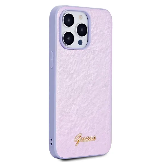 Guess® Iridescent Metal Script Θήκη για iPhone 15 Pro Max-Purple