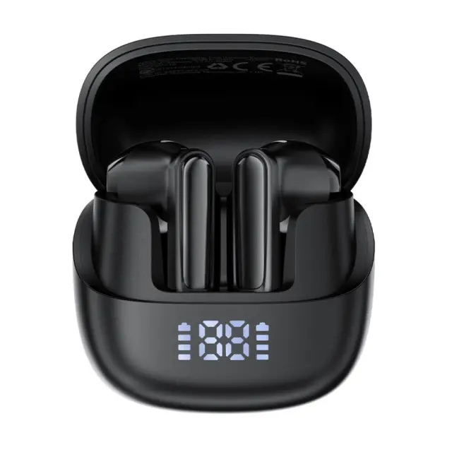 Wireless Earphones Hands Free Acefast W2 TWS v5.4 400mAh 8hr Λειτουργίας ANC και 4-Mic ENC Τεχνολογία IPX4 με LED Display Μαύρα 3