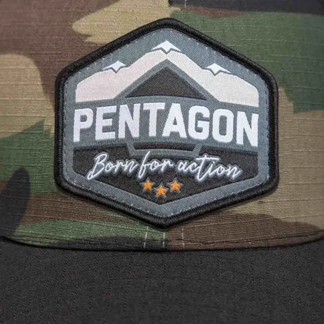 Pentagon Era Cap "Born For Action"-Καπέλο/Τζόκεϋ - 51-Woodland Camo