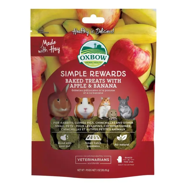 Oxbow Simple Rewards Baked Λιχουδιές Τρωκτικών με Μήλο & Μπανάνα 56gr Μονόχρωμο