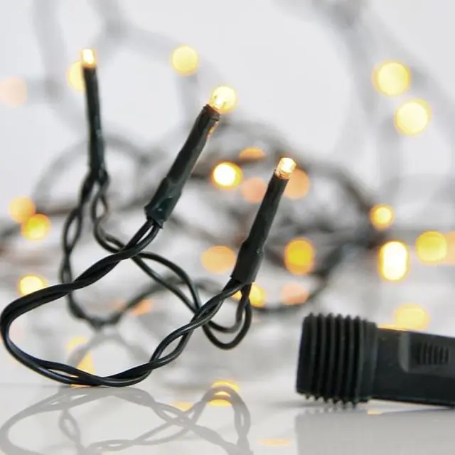 300 LED Με Επέκταση Ως 3 Μετασχηματιστή Προέκταση 300cm Πράσινο Καλώδιο Θερμό Λευκό Φως IP44
