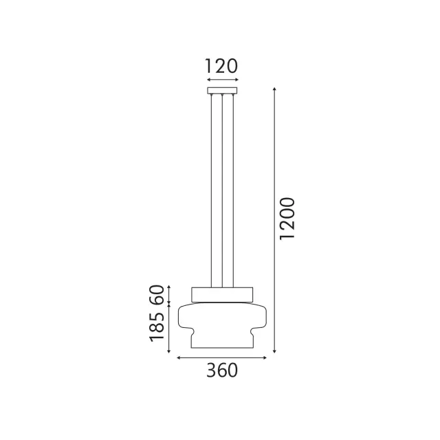 ΚΡΕΜΑΣΤΟ ΦΩΤΙΣΤΙΚΟ ACA HM25130WH ΛΕΥΚΟ 1XE27X60W IP20 D36XH120CM / HM25130WH 3