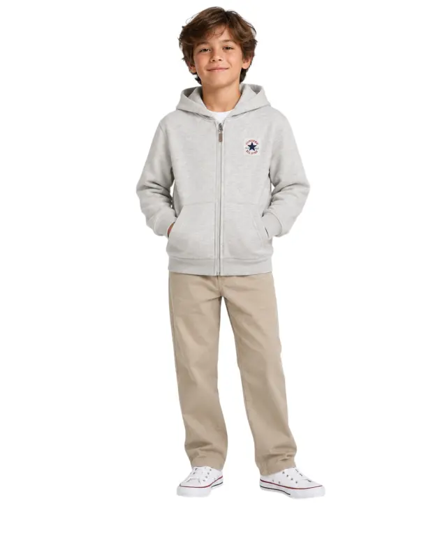 Converse - Παιδική Ζακέτα Φούτερ Chuck Taylor Patch Oversized Fit 9CJ814-X58 Γκρι 2