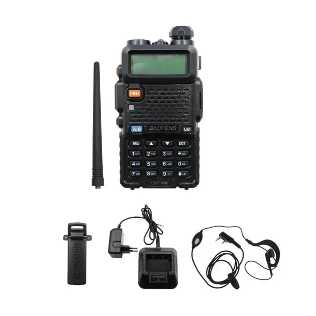 Ασύρματος Φορητός Πομποδέκτης VHF – UHF 8W 1 τμχ BAOFENG UV5R Μαύρο