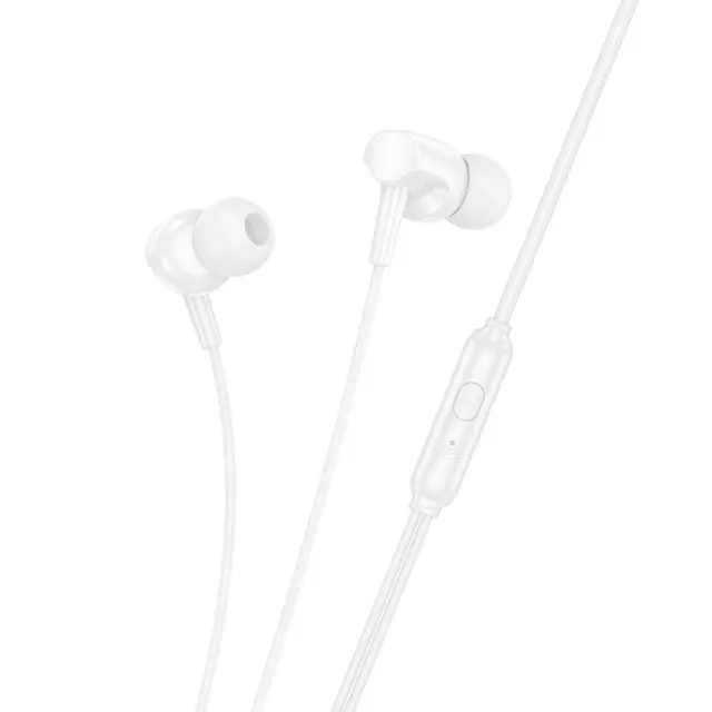 Hands Free Hoco M112 Story Universal Earphones Hi-Fi Stereo 3.5mm Λευκό 1.2m 3